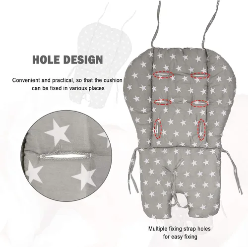 Miniatura 6 de Cojín para silla alta, cojín para silla alta, cojín de asiento de silla alta de bebé, almohadilla de protección para silla de comedor de bebé
