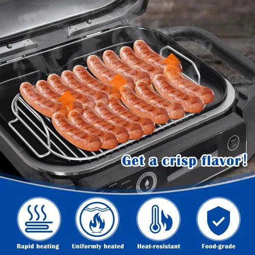 Miniatura 4 de SafBbcue Placa de parrilla y rejilla para ahumar 7 en 1 Ninja Woodfire OG700 Series parrillas al aire libre, para Ninja OG701 OG751 XSKGRDPLT