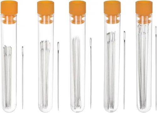 Miniatura 4 de HARFINGTON 50 agujas de coser grandes de acero inoxidable para bordar agujas de hilo hechas a mano, agujas de tejer, agujas de cuero, agujas