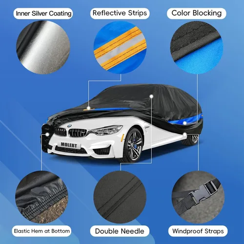 Miniatura 4 de Funda impermeable para cupé deportivo, impermeable, para todo tipo de clima, ajuste universal