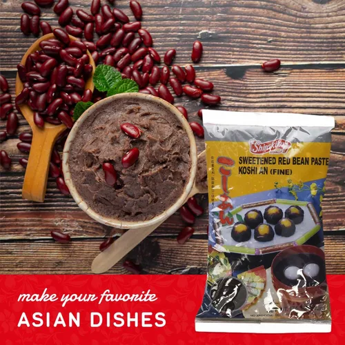 Miniatura 6 de Shirakiku Pasta de frijoles rojos Koshi AN (fino) Frijol rojo endulzado japonés con azúcar y agua, sin colorante artificial, perfecto para postres