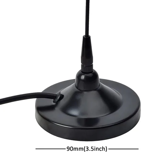 Miniatura 3 de HYS Base magnética móvil Amateur Antena de doble banda VHF 144/UHF 430MHz Whip W/13 pies RG58 Cable coaxial UHF-macho/PL259 para radios de jamón