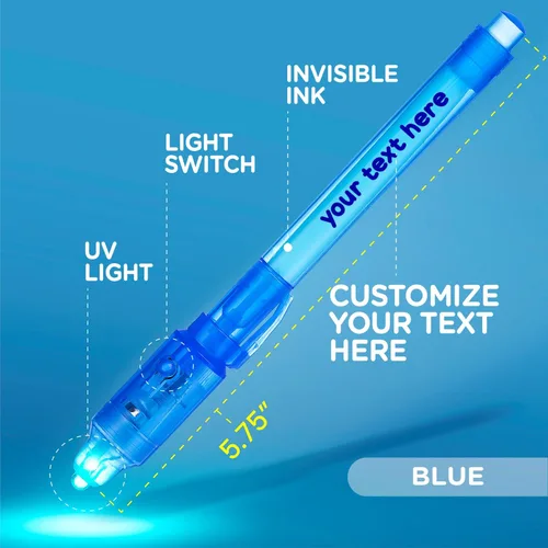 Miniatura 2 de Paquete de marcadores de tinta invisible que desaparecen personalizados, escritor de mensajes secretos personalizados con luz UV, diversión