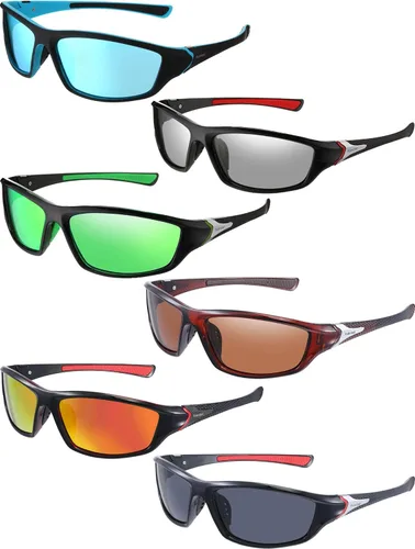Miniatura 15 de Frienda Paquete de 6 Lentes de Sol Polarizados para Deportes para Hombre, Multipack, Se Ajustan sobre Lentes, Paquete de Lote, Set de Lentes