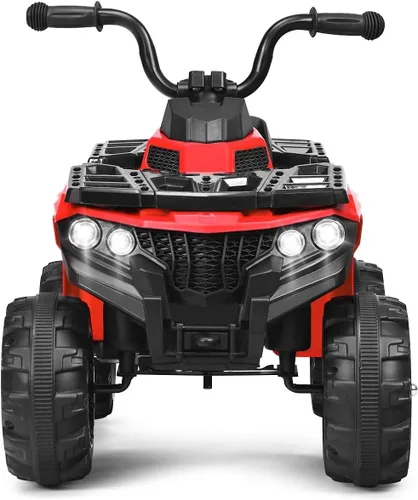 GLACER Cuatrimoto para niños, auto cuádruple de 4 ruedas para niños, vehículo eléctrico alimentado por batería de 6 V con suspensión de resorte,