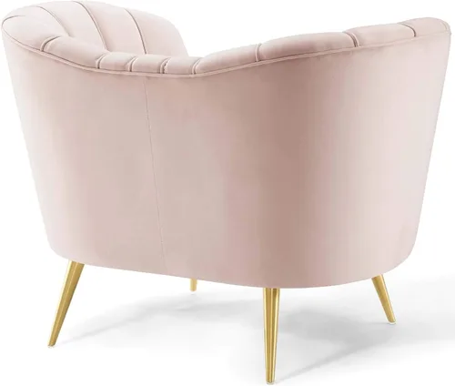 Miniatura 5 de Modway EEI-3874-PNK Opportunity Channel - Sillón de terciopelo copetudo en color rosa