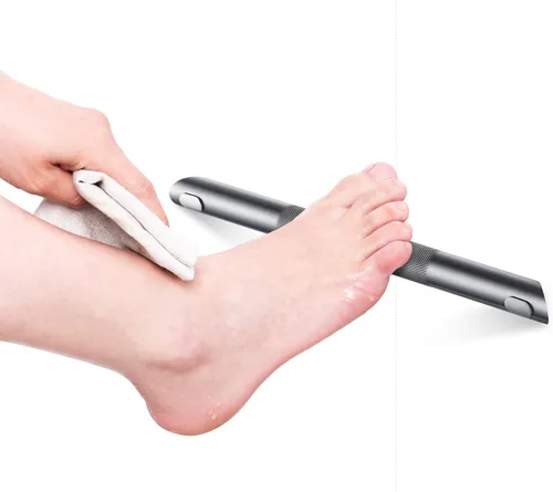 Barra de Reposapiés para Ducha, Reposapiés de Esquina para Afeitarse las Piernas, Repisa para Pies de Ducha Montada en Pared, Barra de Latón