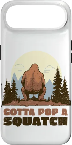 Miniatura 27 de Funda divertida para iPhone 16, diseño de Bigfoot Gotta Pop A Squatch Squat Poop Joke