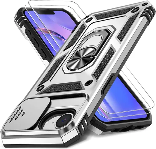 Miniatura 54 de Funda HakkTaoo para iPhone 13/iPhone 14 de 6.1 Pulgadas con Funda Deslizante para Cámara + Protector de Pantalla (2 Paquetes), Funda Protectora a