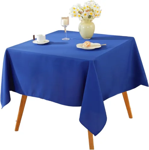 Miniatura 32 de Paquete de 2 Manteles Redondos de 120 Pulgadas de Carbón, Mantel de Poliéster Lavable para Uso en el Hogar, Fiestas, Bodas o Restaurantes.