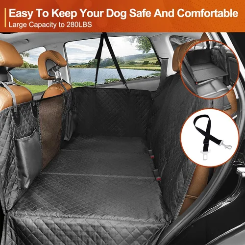 Miniatura 4 de Vailge Funda de asiento de coche para perro, hamaca para asiento trasero de automóvil, funda de asiento no inflable para asiento trasero, protector