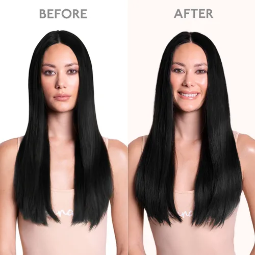 Miniatura 5 de WENNALIFE Extensiones de cabello humano real con broches, 20 pulgadas, 4.23 oz, 7 piezas de extensiones de cabello humano con clip, color negro