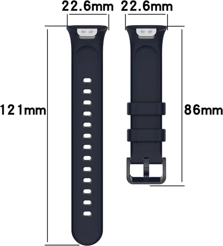 Miniatura 2 de Senter Correa de silicona suave de liberación rápida para reloj inteligente Huawei Band 7 Pro 4 unidades-g