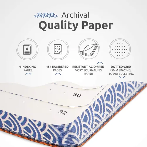 Miniatura 4 de Lindo Diario Grande de Puntos B5 - Disfruta del Bullet Journaling con Cubierta Suave de 7x10 pulgadas, Papel Grueso de 120gsm Sin Traspaso, Diario