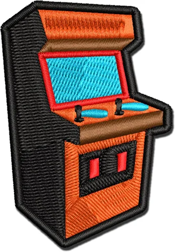 Arcade Retro Gaming Cabinet Multicolor Bordado Hierro-On Patch Applique - Mini 2.0 pulgadas