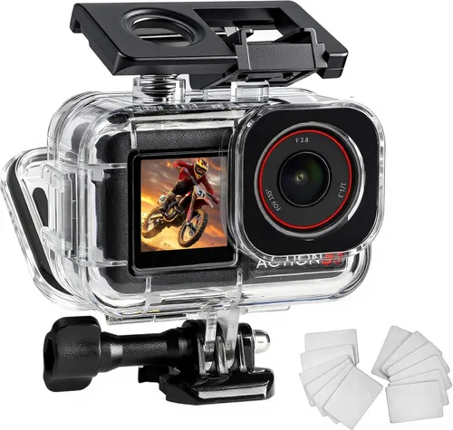 Miniatura 9 de FitStill 196FT/60M Estuche Impermeable y 3 Filtros y Juego de Palanca Flotante Compatible con DJI Osmo Action 5 Pro Action 4 Action 3, Cubierta