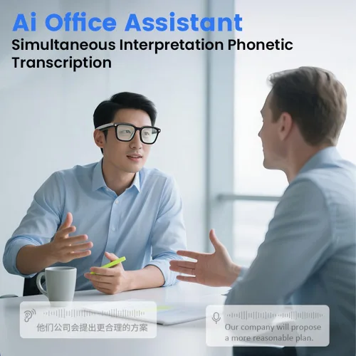 Miniatura 5 de Lentes inteligentes con inteligencia artificial con cámara HD de 80 MP, video de 1080P, Bluetooth/Wi-Fi, control de voz y reconocimiento