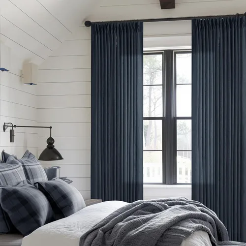 Miniatura 73 de Cortinas de lino natural con pliegues fruncidos de 120 pulgadas de largo para sala de estar, cortinas plisadas con ganchos y lengüeta trasera