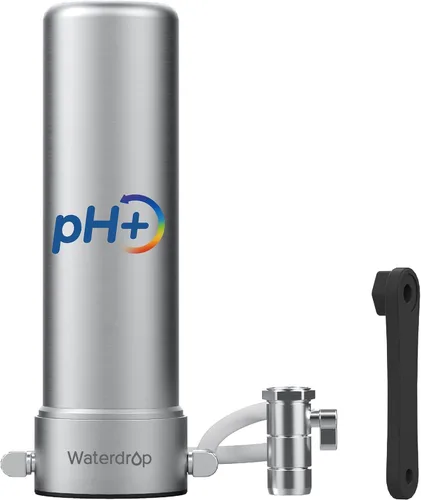 Waterdrop – Filtro de agua alcalino para grifo de fregadero, sistema de encimera certificado NSF/ANSI 42, acero inoxidable de 5 etapas, 8000