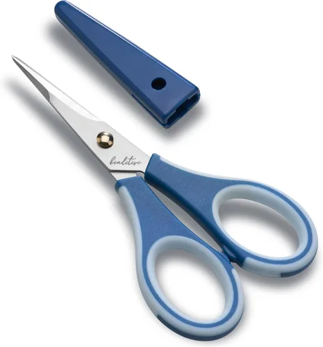 Miniatura 11 de Beaditive Tijeras de precisión para manualidades - Hojas de acero inoxidable con tapa de seguridad - Punta ultra afilada y mangos de TPR