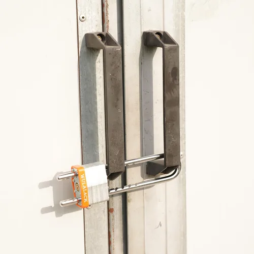Miniatura 5 de Candado con Llave, WULALACK Candado de Acero Laminado Resistente de 2 Pulgadas de Ancho con Grillete Ajustable, Candado de Grillete Largo con 2