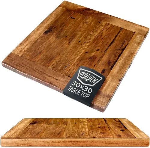 Miniatura 21 de Mesa de madera recuperada, pieza de madera reciclada rústica perfecta para cocinas, comedor y mesas auxiliares