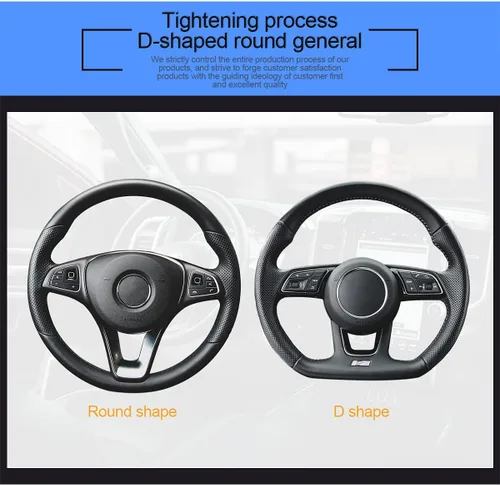 Miniatura 4 de Funda de Volante de Cuero, Protector de Volante de Auto Elástico, Funda de Volante Universal de 15 Pulgadas Antideslizante Transpirable Sin Olor