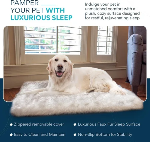 Miniatura 4 de MAVERICK Cama ortopédica para perro de alta calidad, con espuma viscoelástica de alta calidad, superficie de sueño de piel sintética de lujo, forro