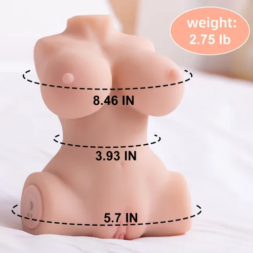 Miniatura 6 de Torso de Muñeca Sexual Femenina Vibradora, Masturbadores Masculinos Automáticos con Motor de Succión, Vibrador de Bolsillo 3D, Juguetes Sexuales