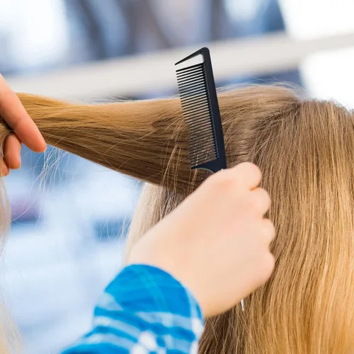 Miniatura 6 de Peine de cola de rata de 9.3 pulgadas para estilista, peines de separación para trenzar el cabello, peine de cola de rata con cola de metal