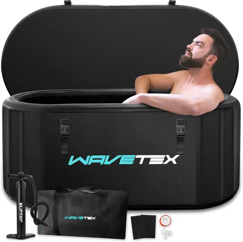 Bañera de hielo inflable para atletas compatible con enfriador de agua, bañera de recuperación portátil con tapa, para recuperación de terapia en
