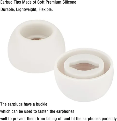 Miniatura 4 de Puntas de repuesto para auriculares compatibles con Samsung Galaxy Buds Pro – Puntas de silicona para los oídos, Eartips S M L 6 pares plateado