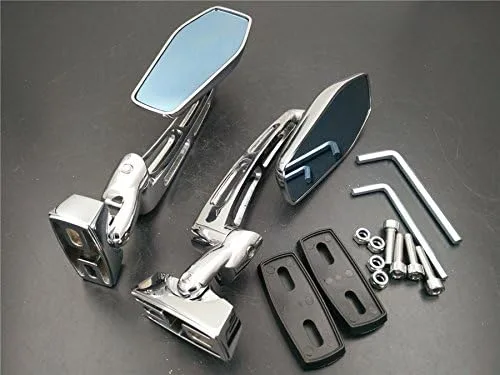 HONGK - Espejos retrovisores cromados ajustables compatibles con Suzuk Hayabusa GSX1300R 99-12 [B01C0SQYCW]