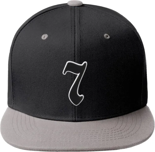 Miniatura 1111 de Daxton Gorra clásica con visera de billete plano con letras del alfabeto inglés antiguo de la A a la Z