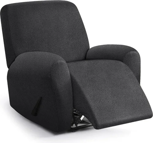 Miniatura 53 de ANARACHON Fundas para sillas reclinables con aspecto de cuero, funda elástica de 4 piezas, funda suave para silla reclinable, protector de muebles