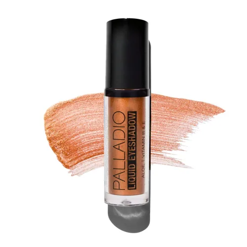 Miniatura 10 de Palladio Sombra de ojos líquida, fórmula cremosa y brillante que se adhiere instantáneamente al párpado con una varita aplicadora flexible durante