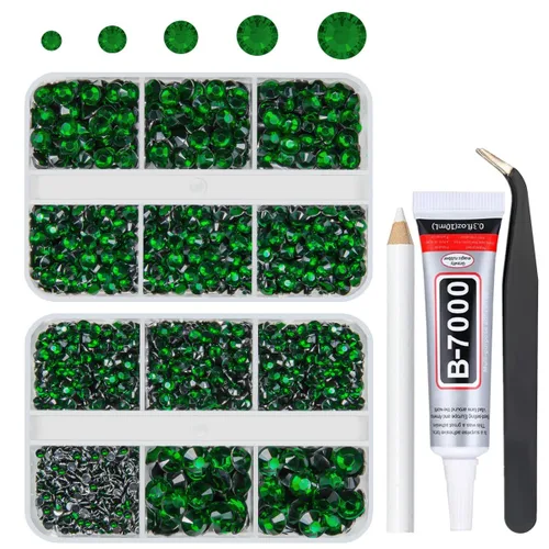 Miniatura 26 de qiipii Resina Metálica Plata Diamantes de Imitación con Parte Posterior Plana para Adornar Manualidades, Piedras Planas de 2mm-6mm, Gemas de Plata