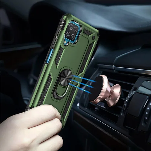 Miniatura 6 de Funda para Samsung Galaxy A12, Samsung A12 con protector de pantalla HD, [grado militar de 16 pies probada en caídas], anillo protector a prueba