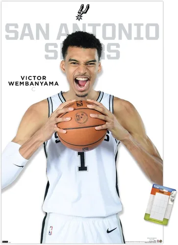 Miniatura 10 de Trends International NBA San Antonio Spurs - Póster de pared de Victor Wembanyama Feature Series 23, 22.4 pulgadas de largo x 14.7 pulgadas, versión