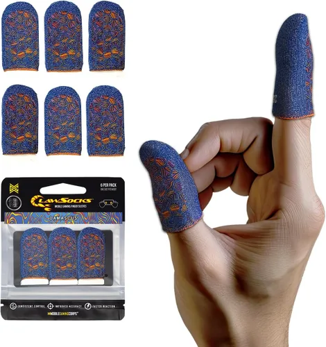 Miniatura 9 de Paquete de 6 fundas para dedos para juegos de teléfono móvil Gaming Corps ClawSocks - Carbono