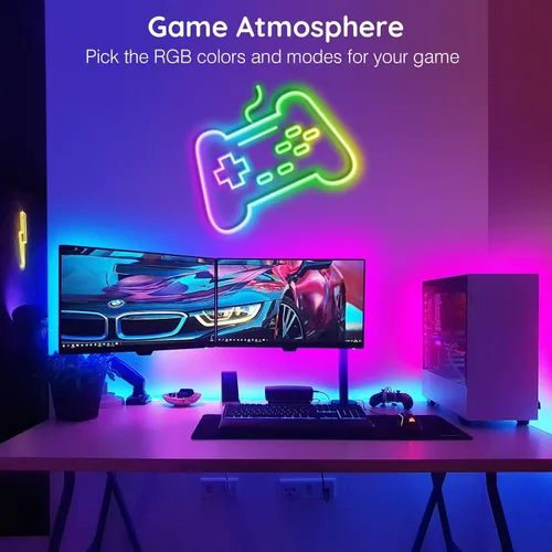 Miniatura 2 de LETIANPAI Luces de Cuerda de Neón de 15 Pies, Luces de Cuerda LED Flexibles con Control por App/Control Remoto, Múltiples Modos de Sincronización