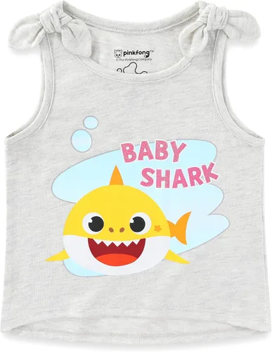 Miniatura 2 de Nickelodeon Baby Shark - Conjunto de camiseta, camiseta sin mangas y pantalones cortos para bebés y niños pequeños, rosa, azul o multicolor