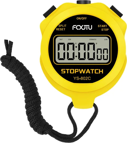 Digital Simple Stopwatch Timer, No Bells, No Alarm, Simple Basic Operation, Silent, Clear Display, ON/Off, Large Display for Swimming Running