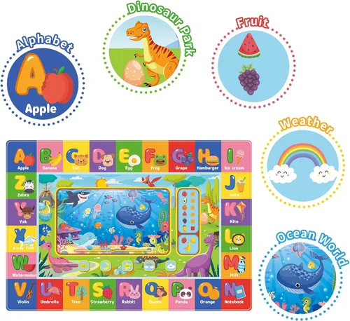 Miniatura 4 de Tapete de juego para el suelo, tapete de juego educativo para gatear, tapete suave ABC para niños, alfombra de juego para sala de juegos, aula