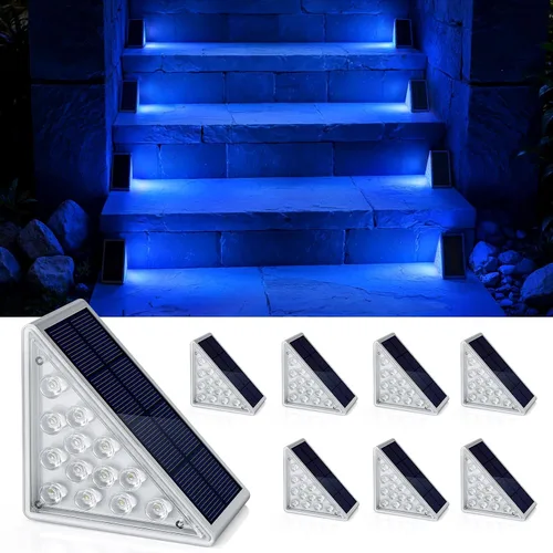 Miniatura 15 de NIORSUN Luces solares, impermeabilidad IP67, encendido/apagado automáticos, para escalones exterior, escalera, patio, porche, puerta delante, acera
