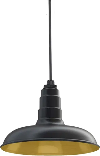 Miniatura 16 de Steel Lighting Co. Malibu - Lámpara colgante Montaje en techo Domo de 14 pulgadas vástago de 12 pulgadas Estilo de granja de acero Rojo