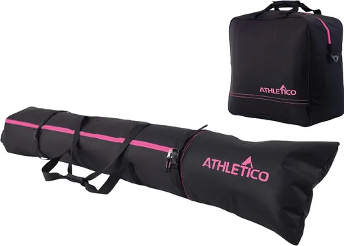 Miniatura 10 de Athletico - Combo de bolsas acolchadas para botas y esquís, dos piezas Guarda y transporta los esquís de hasta 200 cm y botas hasta la talla 30.5