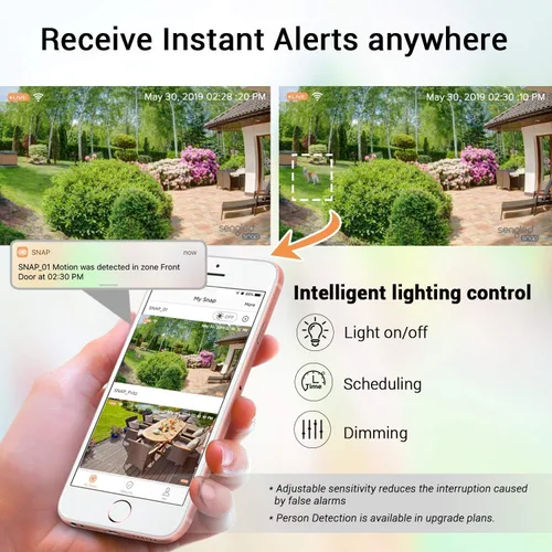 Miniatura 4 de Sengled Cámara de seguridad al aire libre, cámara de seguridad activada por movimiento, cámara WiFi de seguridad en el hogar, cámara de inundación