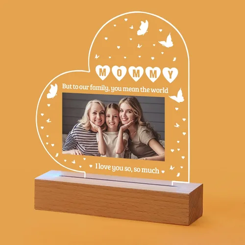 Miniatura 14 de Placa de fotos de acrílico LED personalizada, regalos de aniversario personalizados para parejas con nombres grabados, luz nocturna romántica