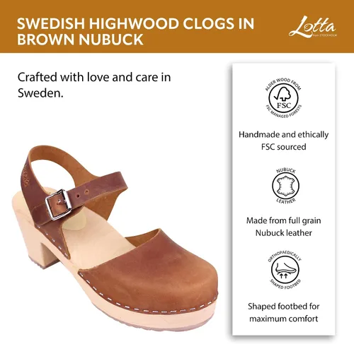 Miniatura 3 de Lotta de Stockholm Highwood Zuecos en marrón aceitado Nubuck